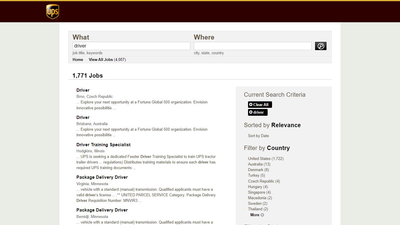 UPS Jobs - Driver Jobs