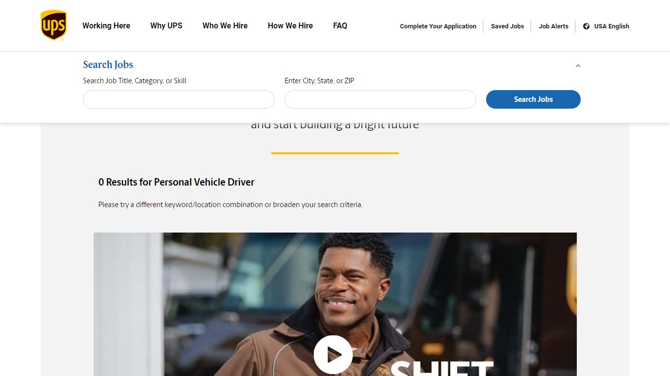 Personal Vehicle Driver Jobs at United Parcel Service (UPS)