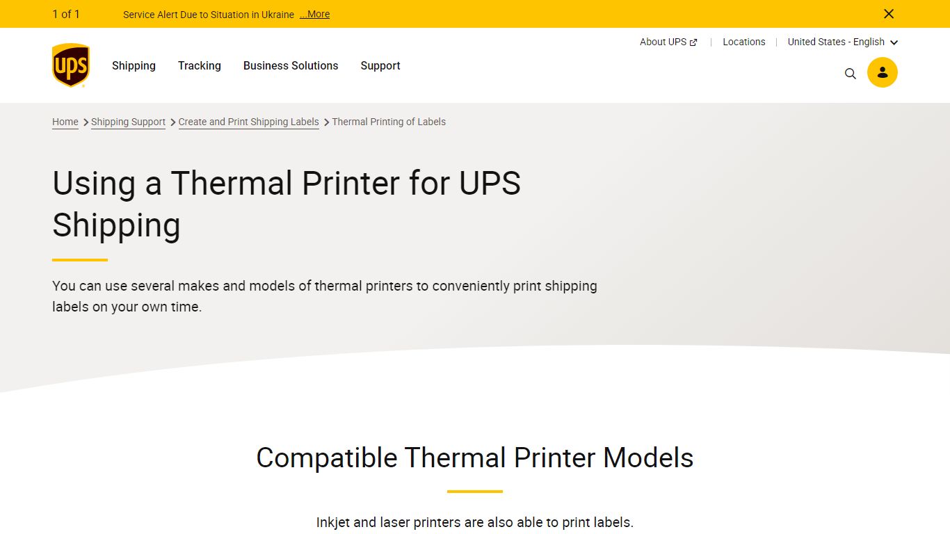 Using a Thermal Printer for Labels | UPS - United States