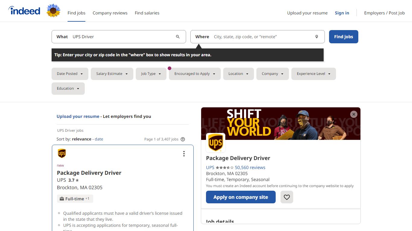 UPS Driver Jobs, Employment | Indeed.com